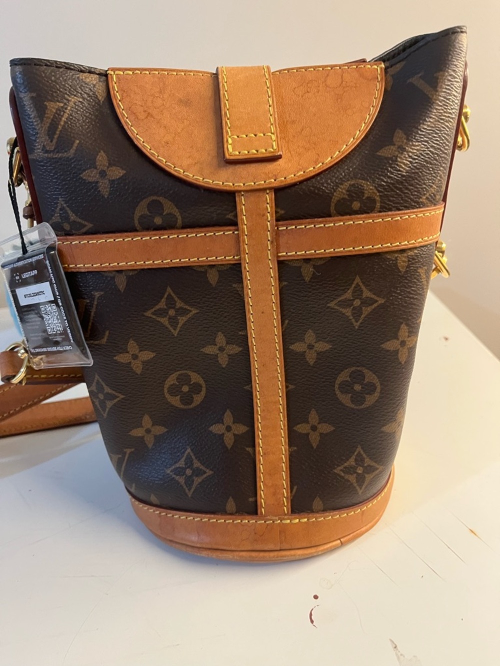 Louis Vuitton Monogram Canvas Bucket Crossbody in Brown and Natural - Picture 7 of 17